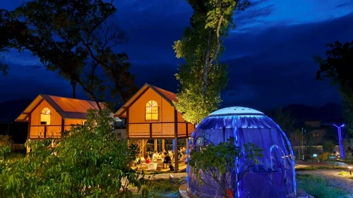 Resort and villa dome house with multi-room layout
